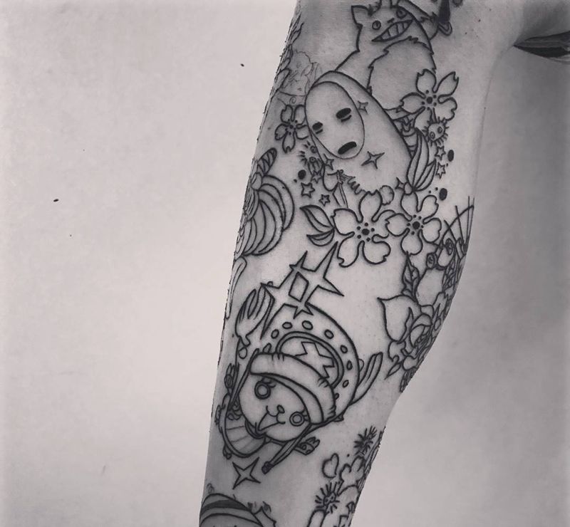 勾了一个吃可爱多的纹身图片