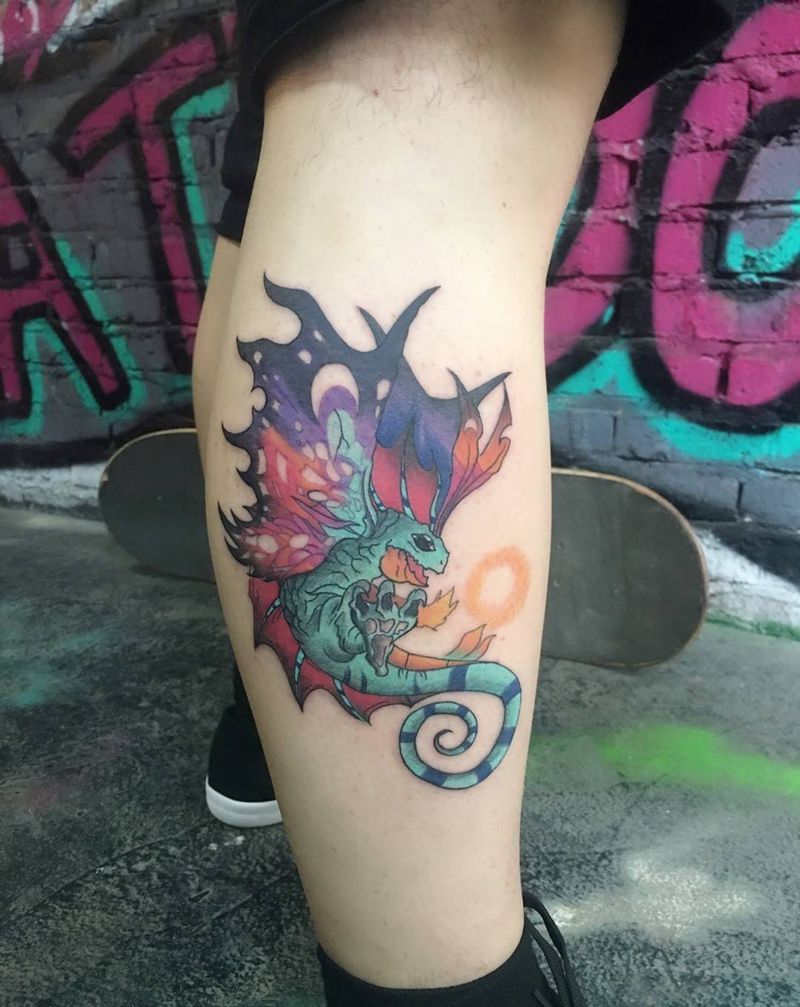 精灵龙纹身图片