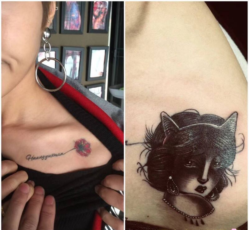 遮盖一枚纹身图片