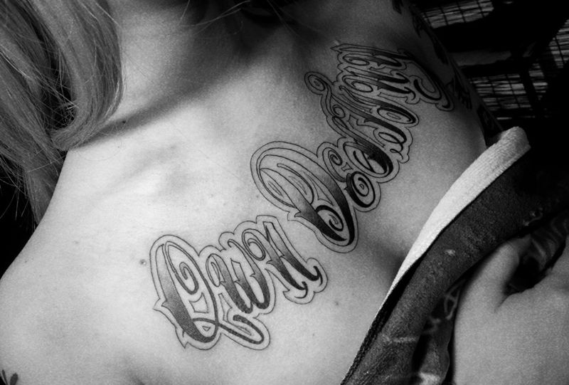 花体英文纹身图片