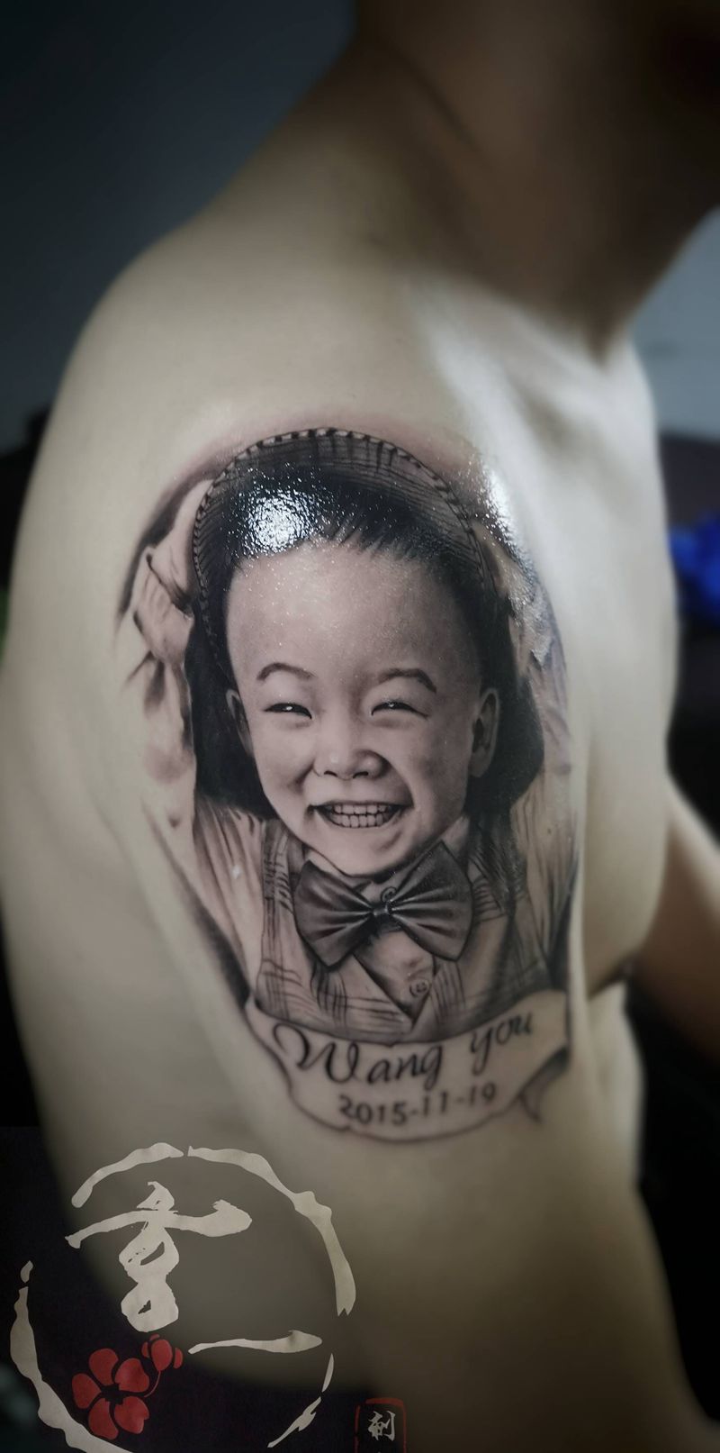 再填一枚肖像纹身图片_欧美写实纹身图案