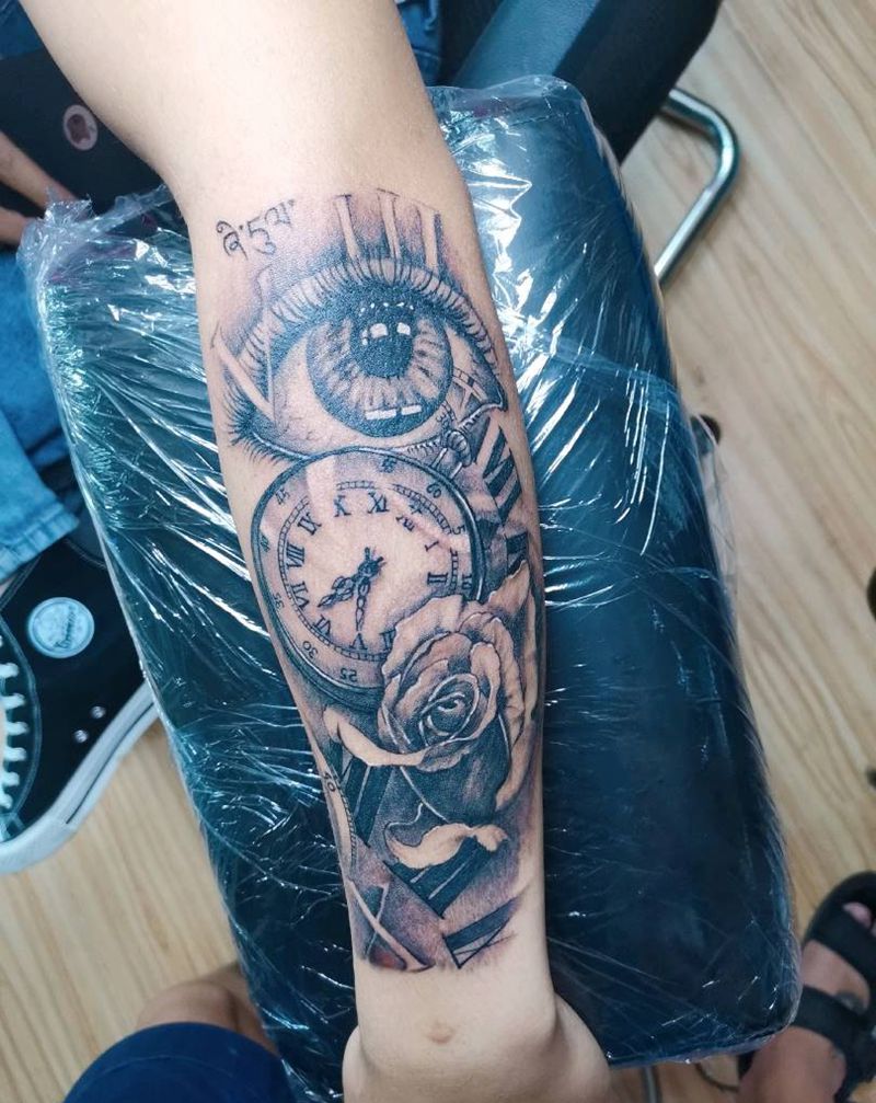 欧美风纹身图片_手臂欧美写实纹身图案