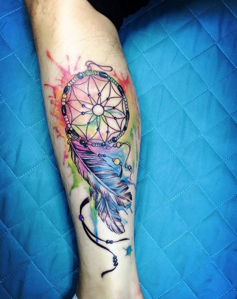 水彩风纹身图片