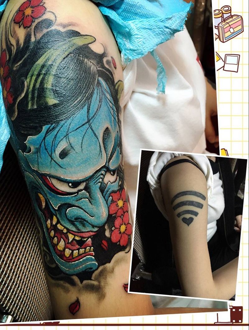 wifi遮盖纹身图片