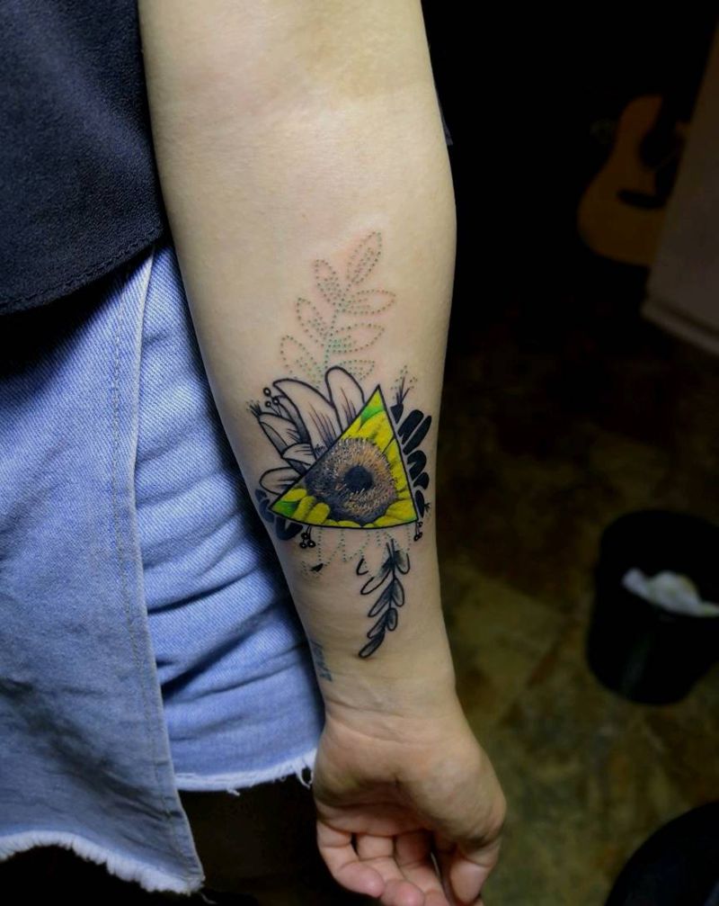 花纹身图片_手臂纹身图案