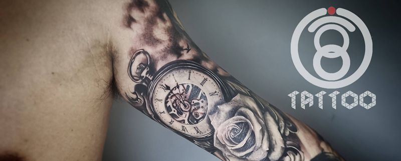 欧美写实添加纹身图片_手臂欧美写实纹身图案