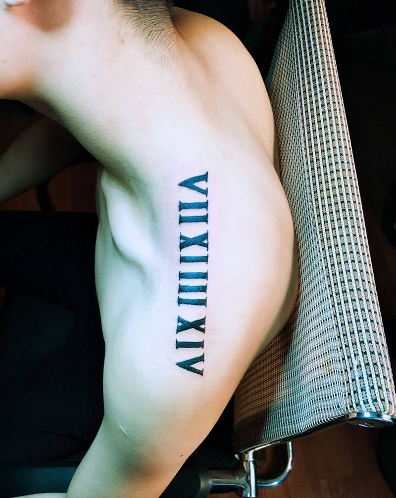 罗马数字纹身图片