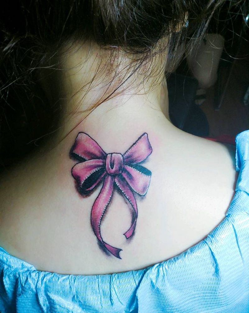 蝴蝶结纹身图片