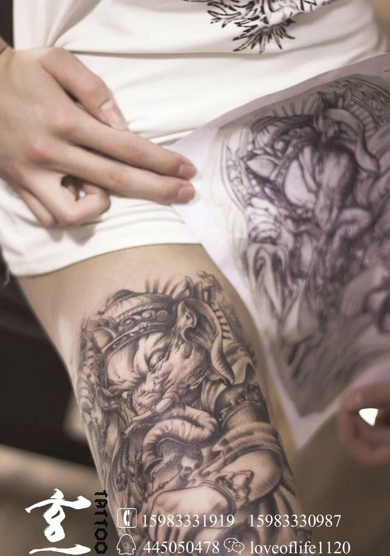 象神纹身图片