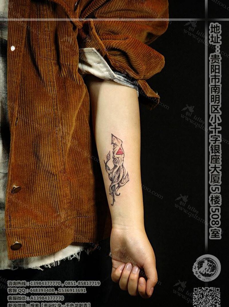 八爪鱼纹身图片