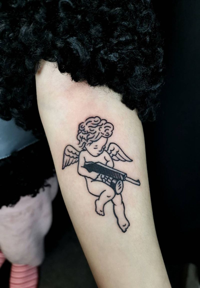 小天使纹身图片