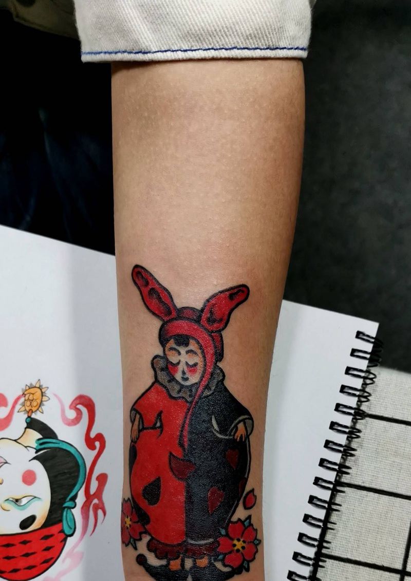 小丑娃娃#遮盖#纹身图片