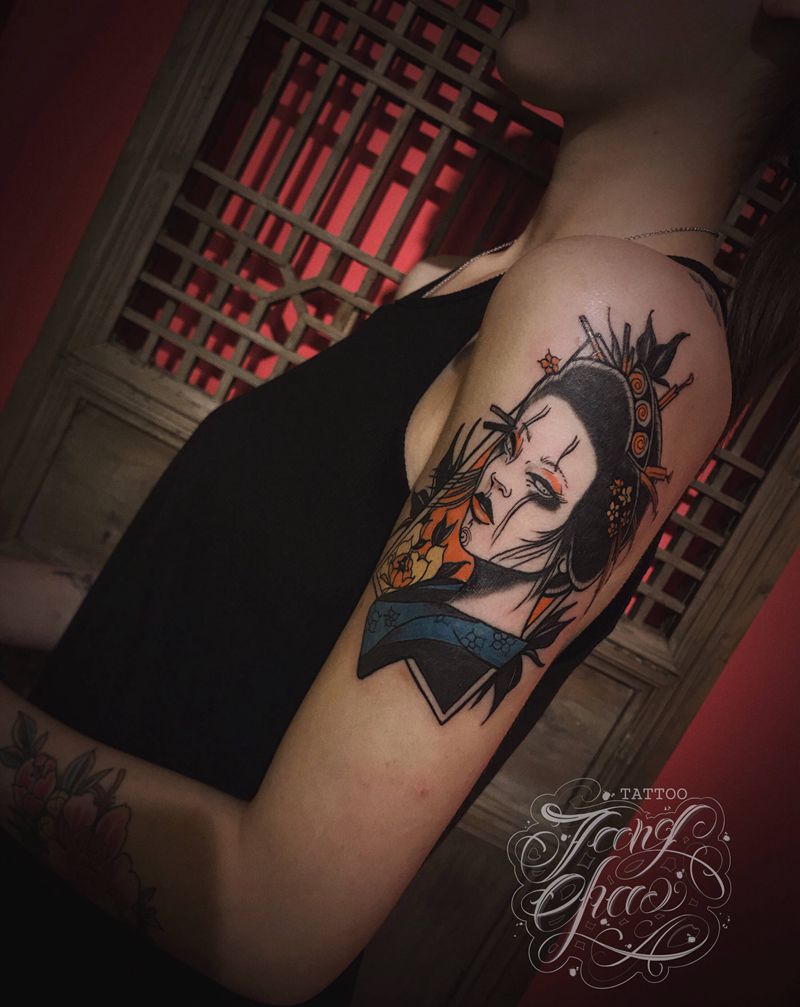 性冷淡纹身图片_手臂新传统纹身图案