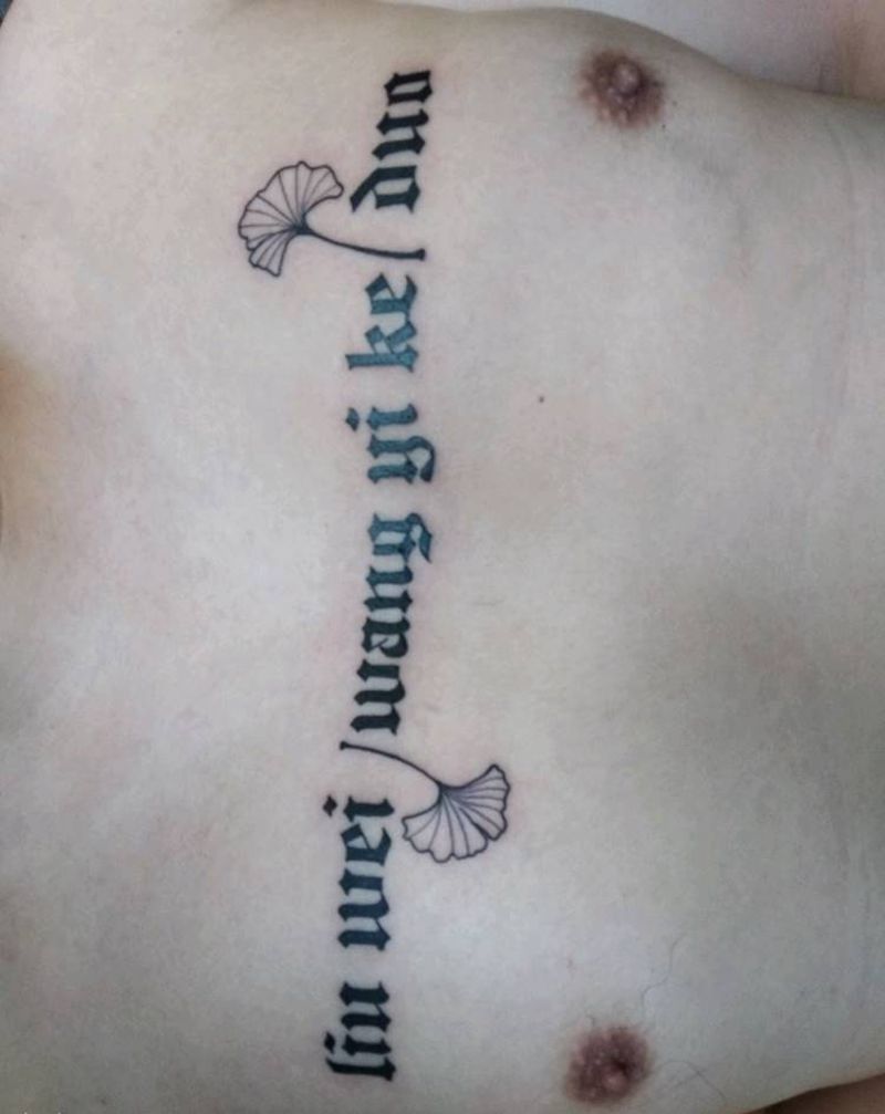 哥特字纹身图片