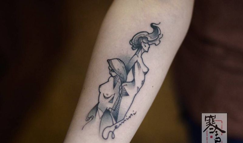 双子座纹身图片