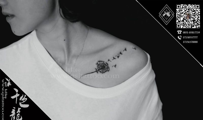 蒲公英纹身图片