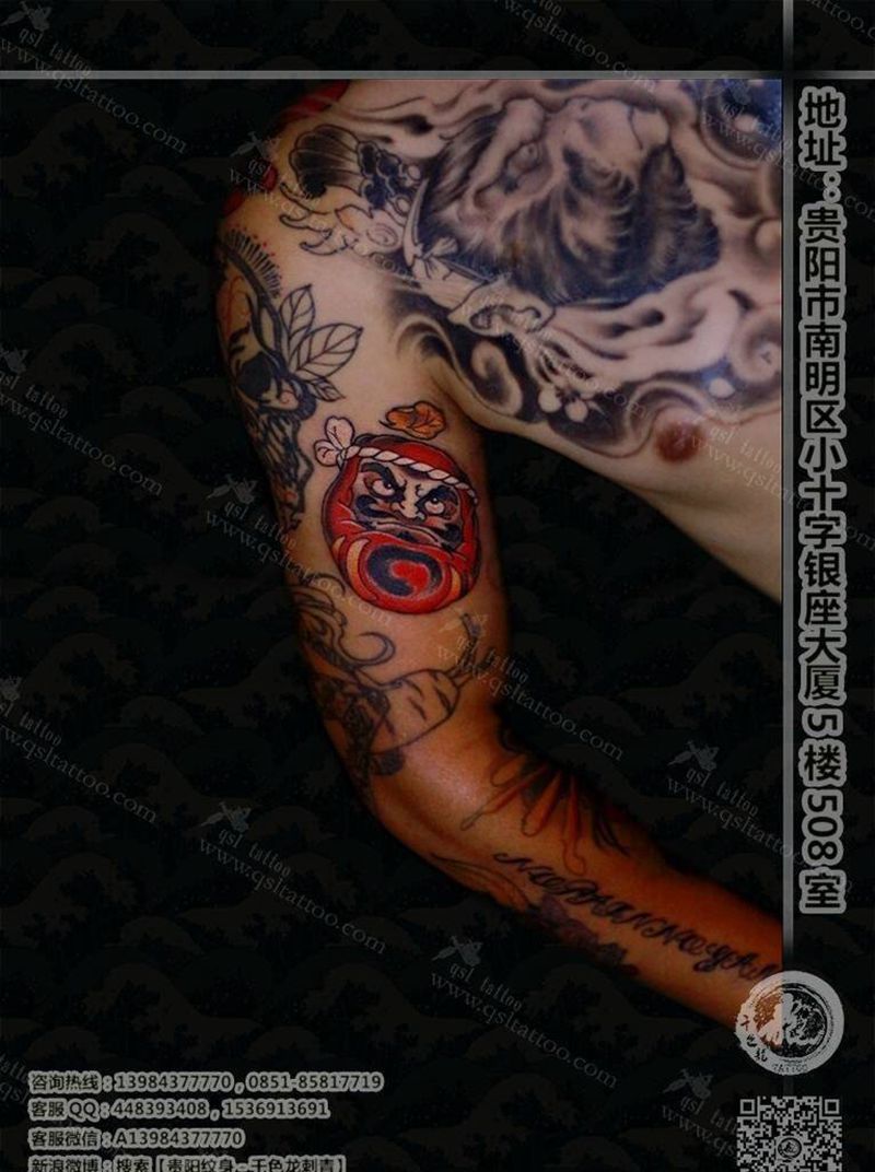 达摩～纹身图片