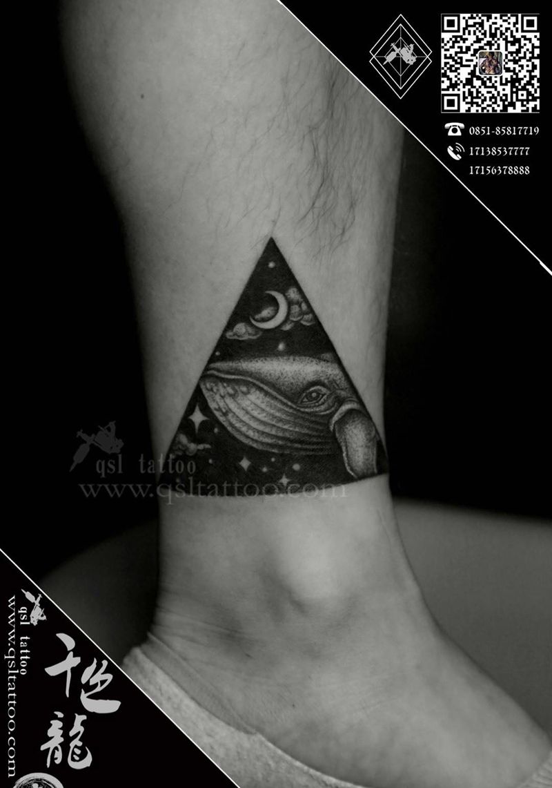遮盖旧纹身 鲸鱼纹身图片