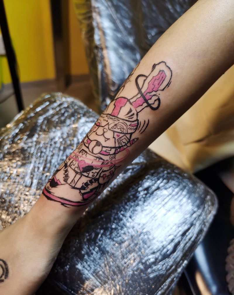 拼接纹身图片_手臂新传统纹身图案