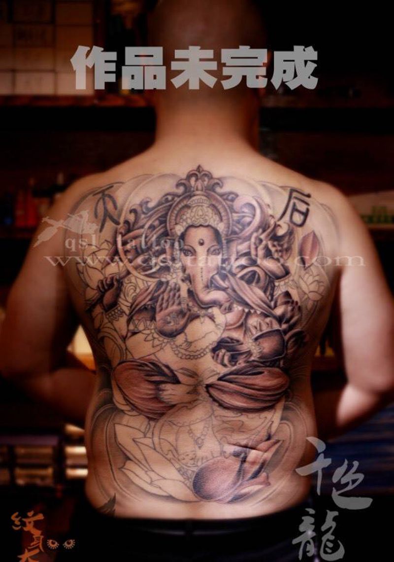 贵阳【千色龙刺青】作品更新中纹身图片