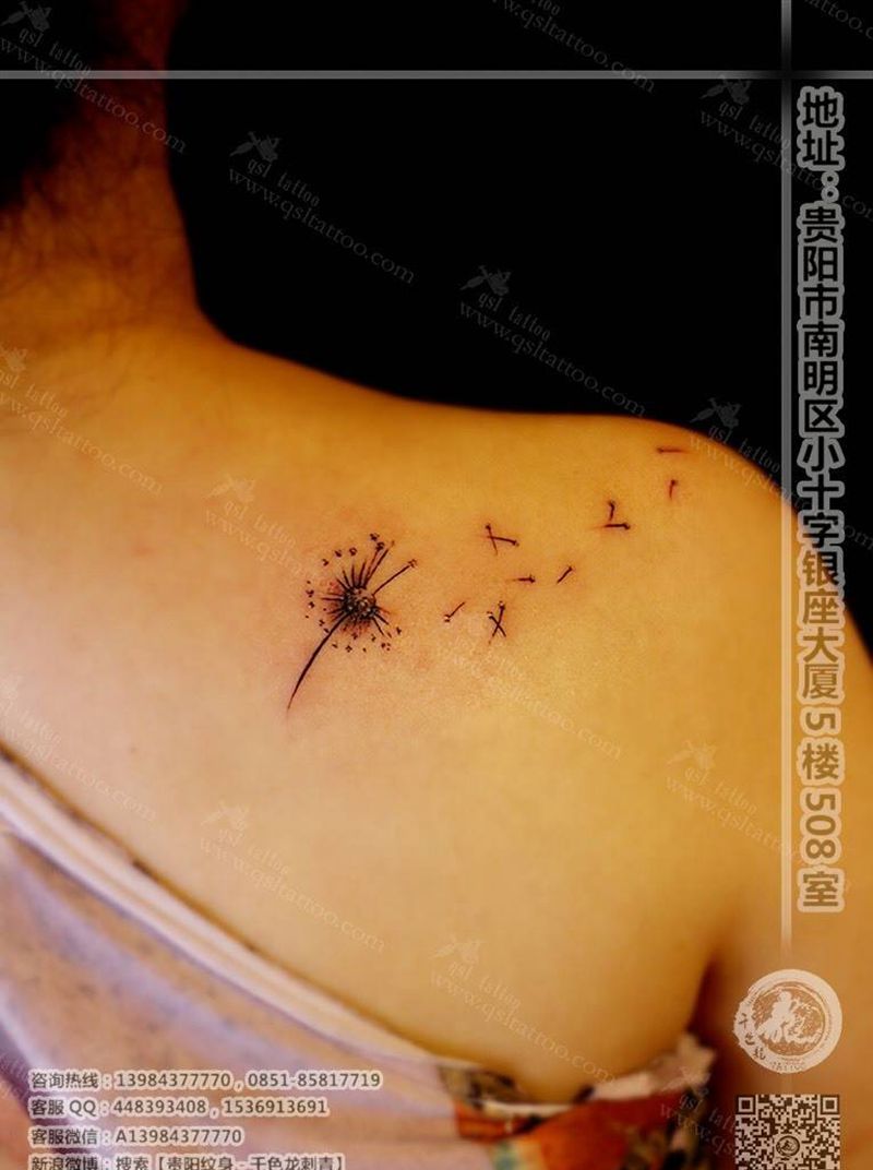 蒲公英纹身图片