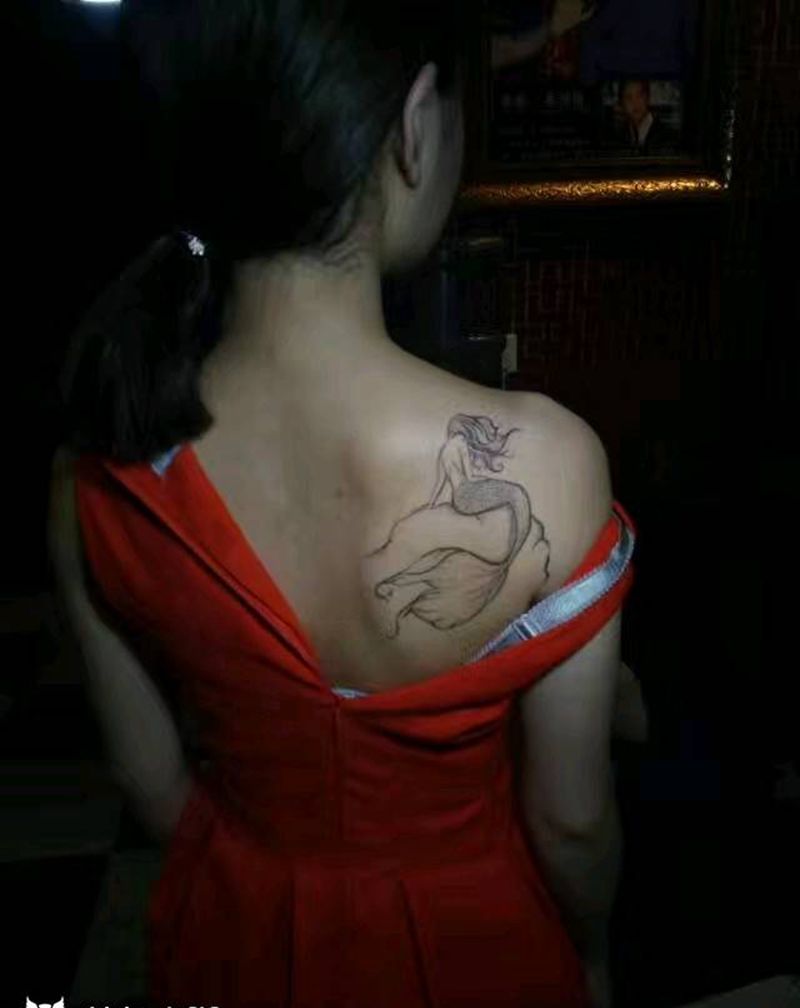 美人鱼纹身图片