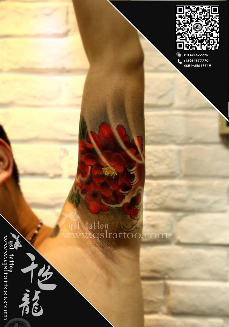 传统牡丹纹身图片