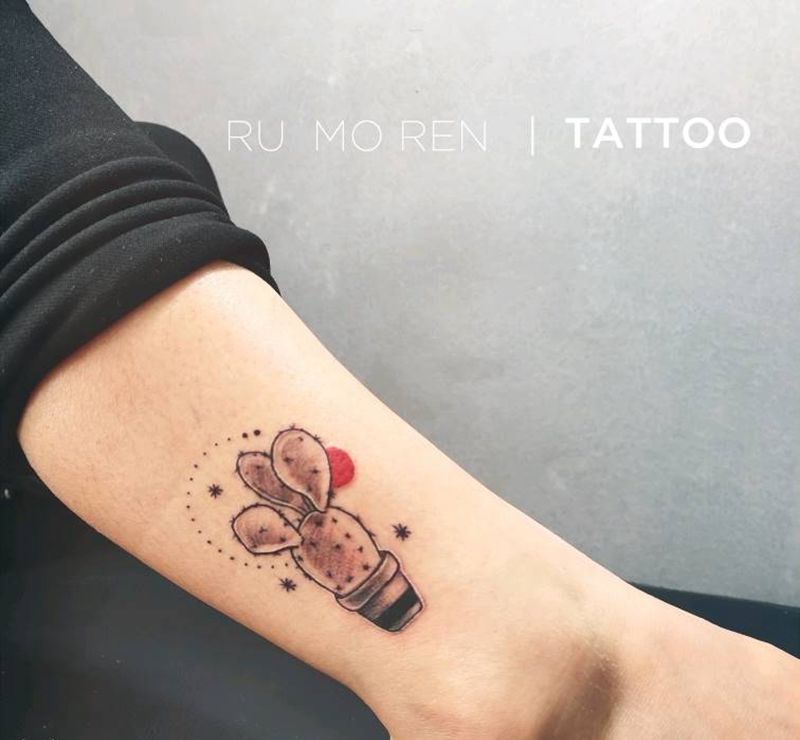 仙人掌纹身图片