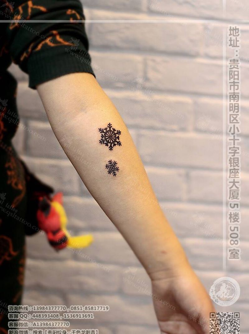 雪花纹身图片