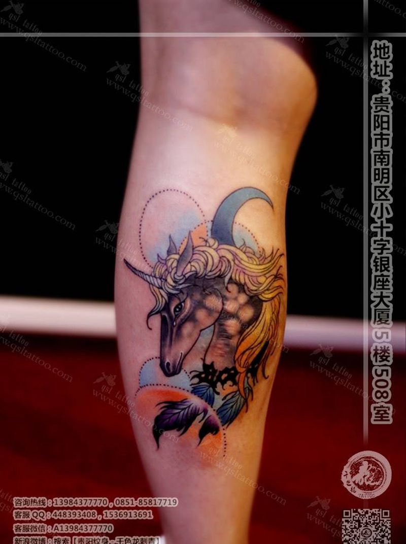 独角兽纹身图片