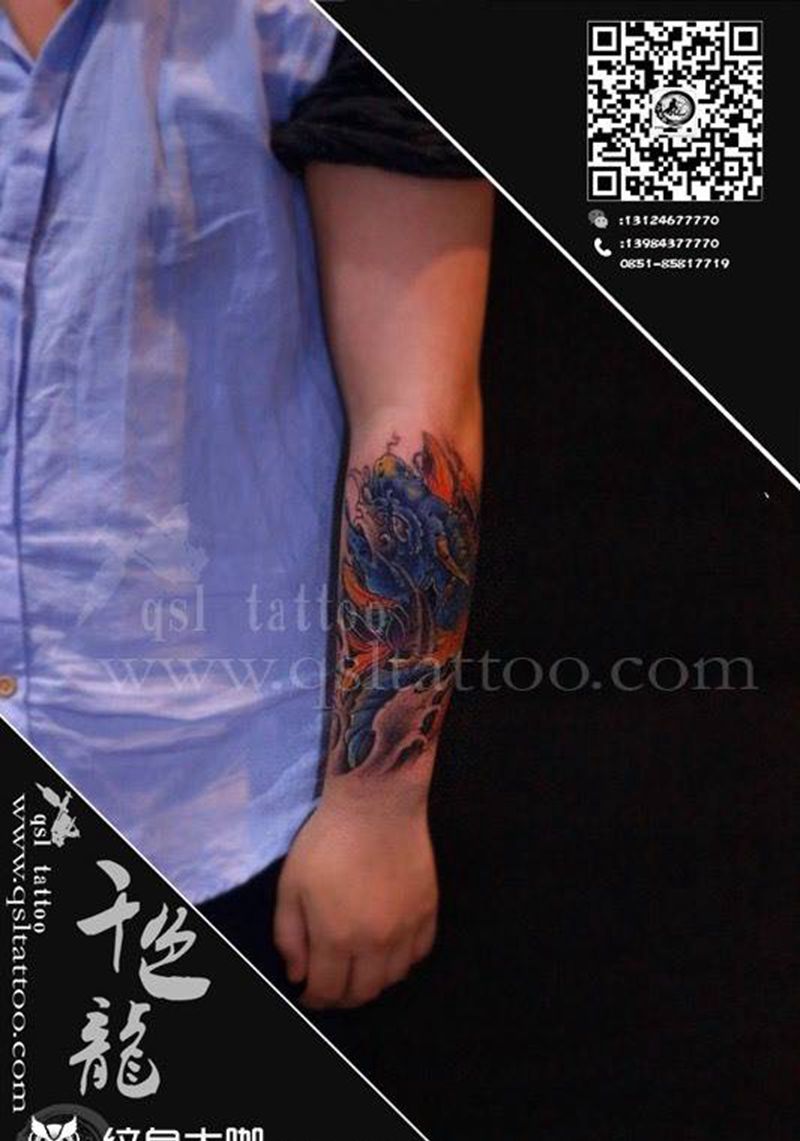 传统+清新纹身图片
