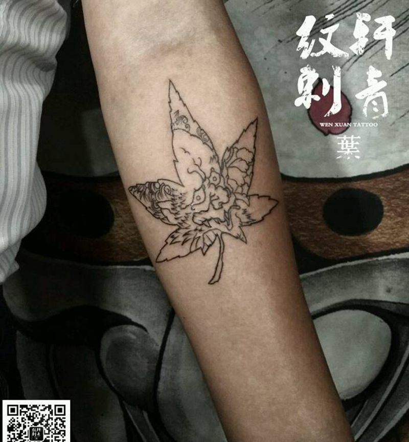 新传统纹身线条