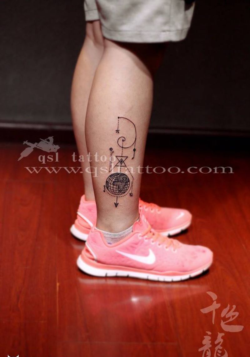 几何图案纹身图片