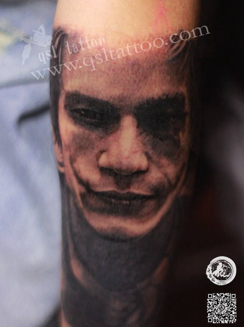 肖像小丑纹身图片