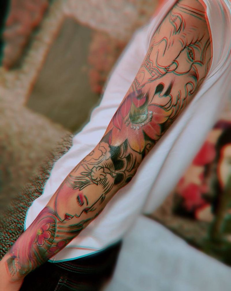 花臂 未完待续纹身图片