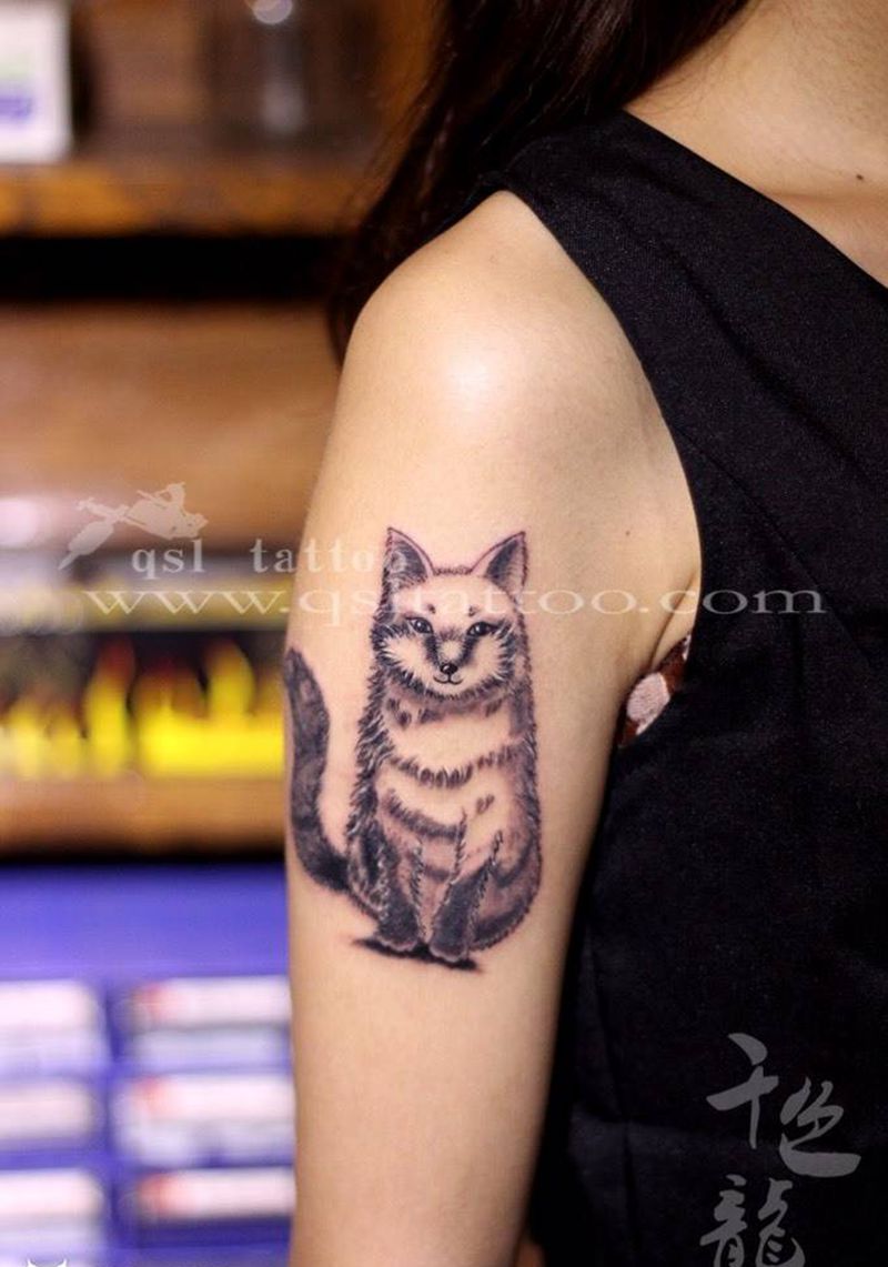 小狐狸纹身图片