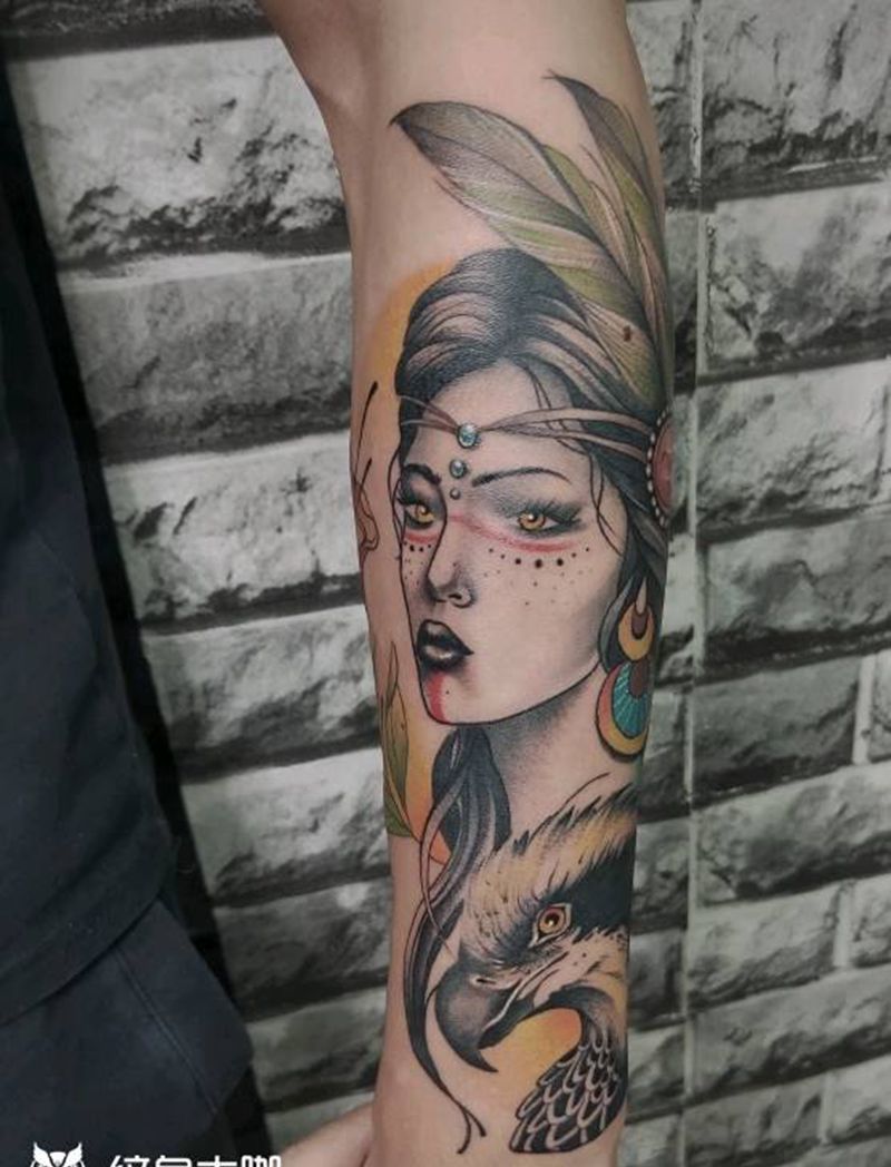 小臂纹身图片_手臂欧美写实纹身图案