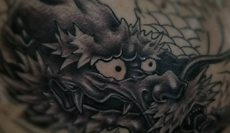 龙头纹身图片