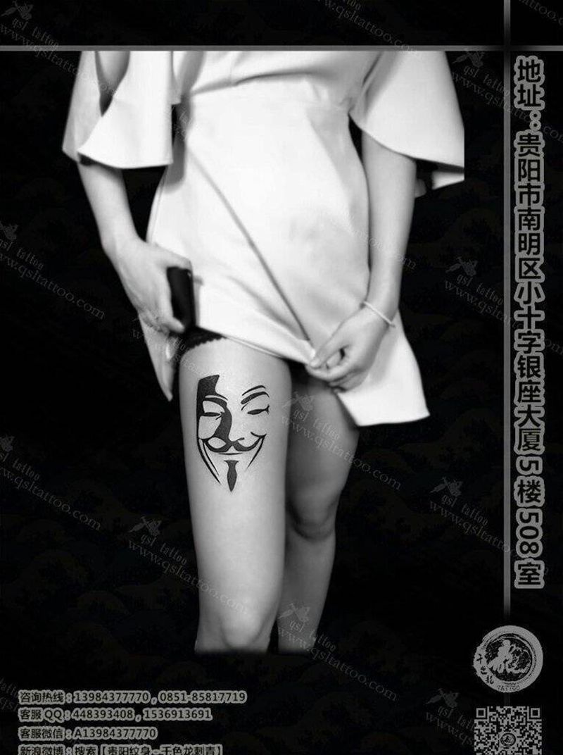 面具纹身图片