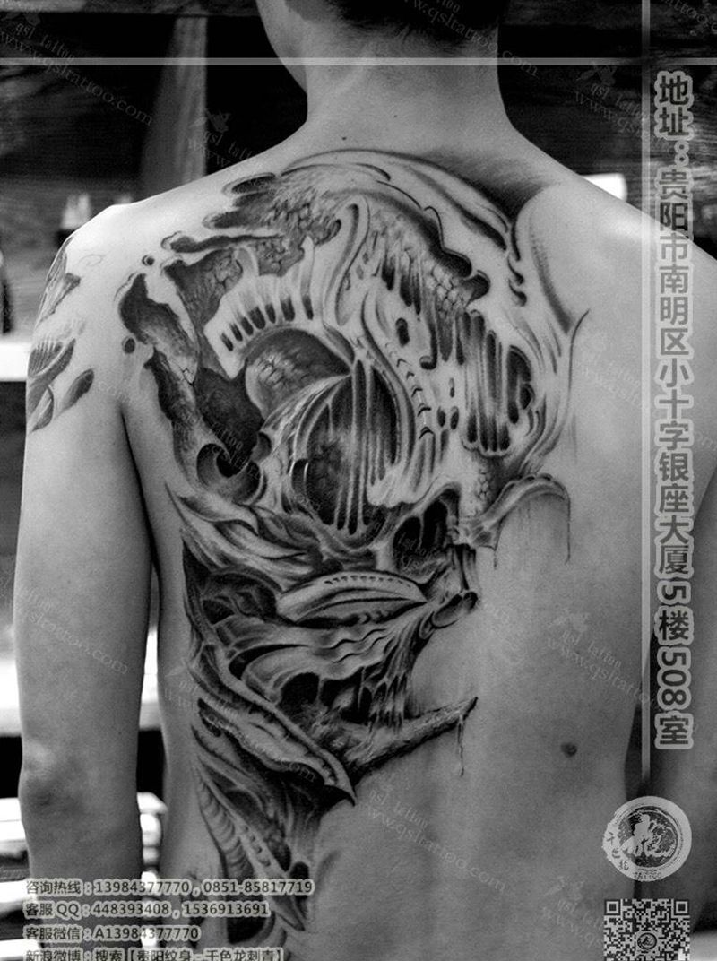 3d异形纹身图片