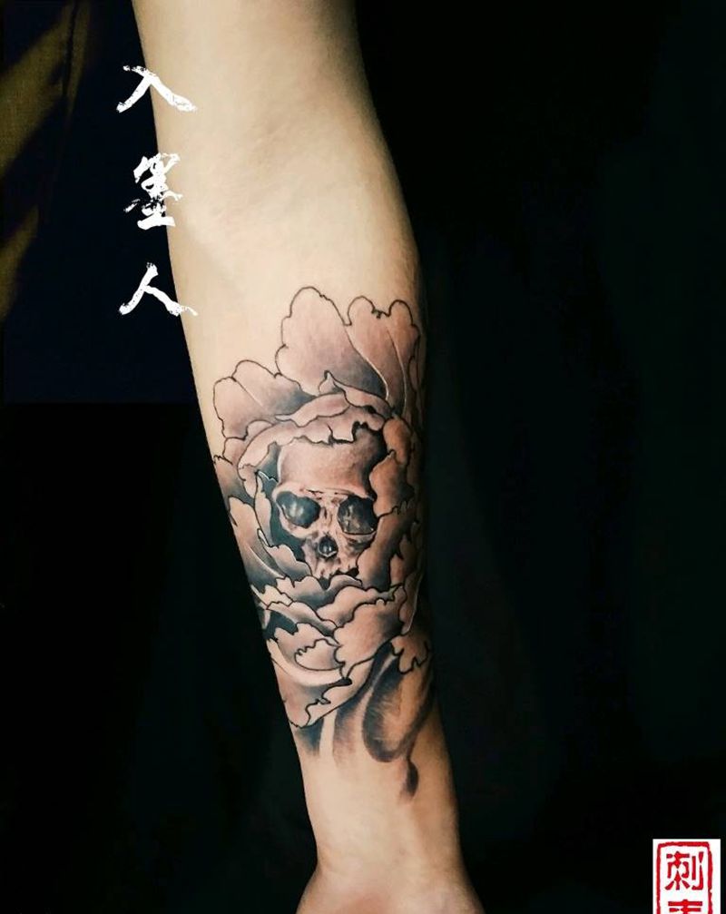 牡丹花下死，做鬼也风流纹身图片