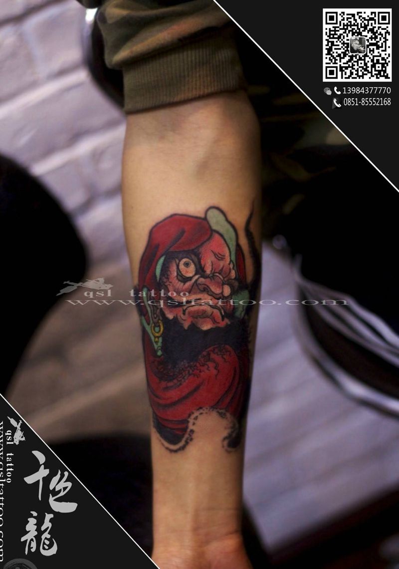 小达摩纹身图片