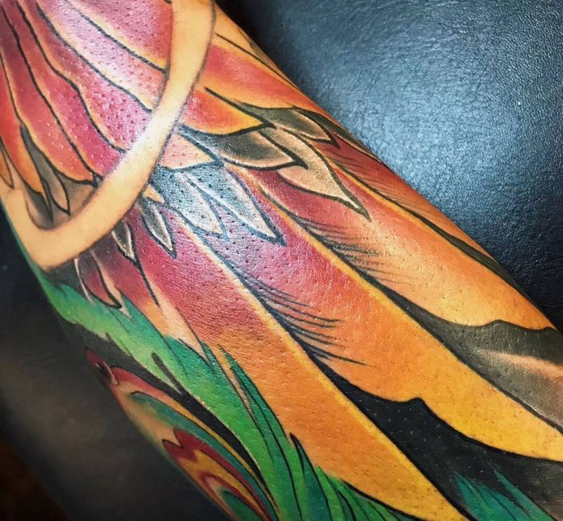 新传统 凤凰纹身图片