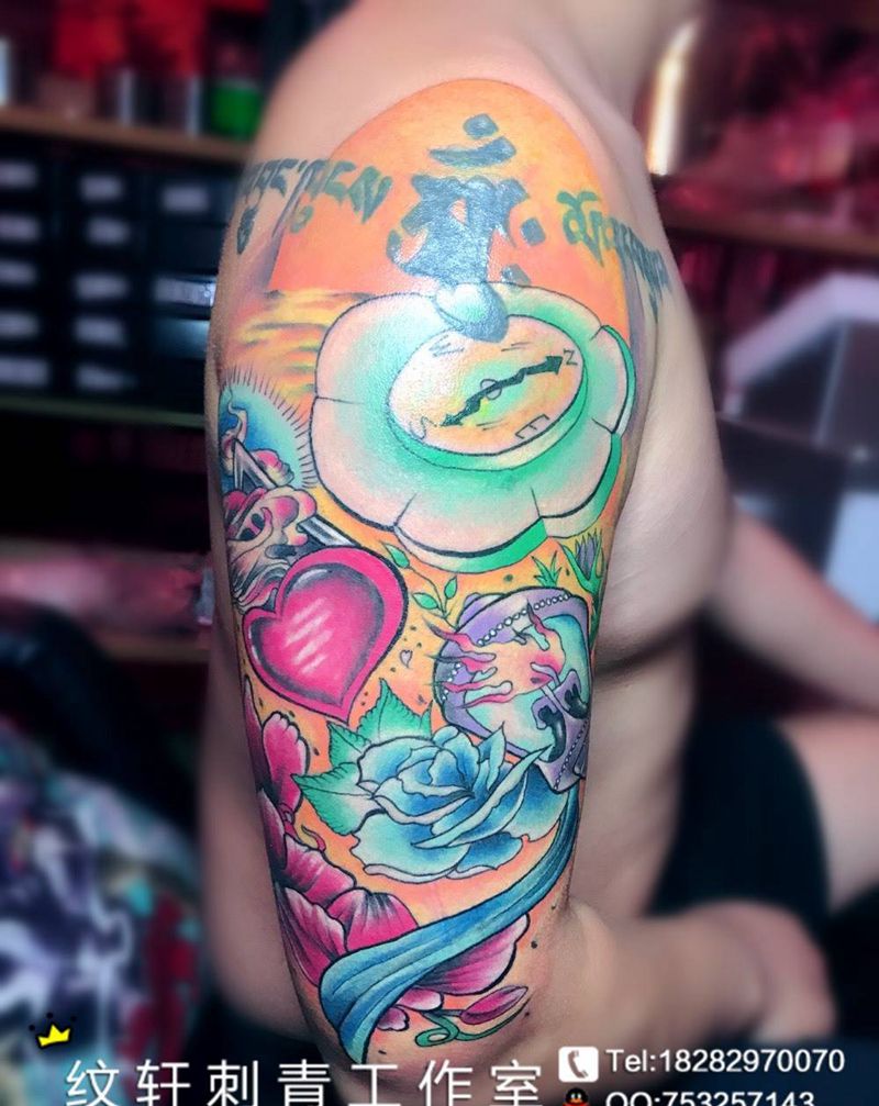 彩色纹身图片