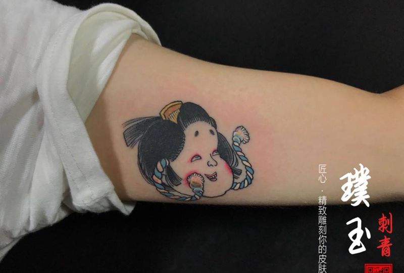 日式丑女纹身图片