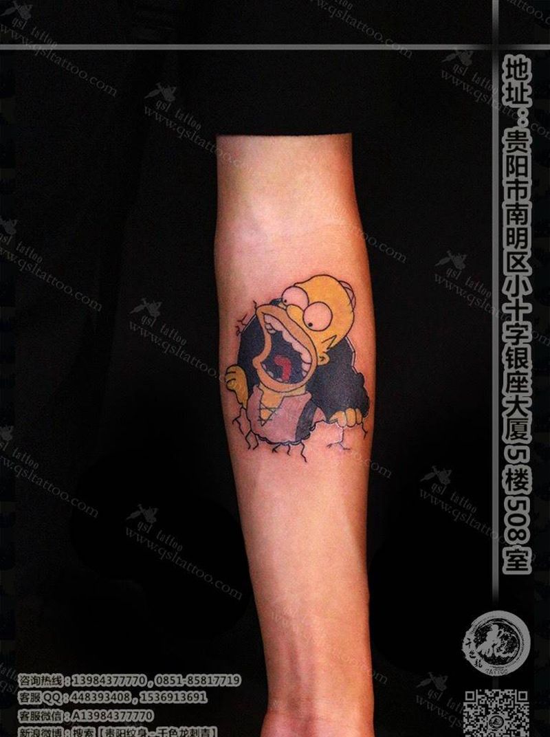 卡通人物纹身图片
