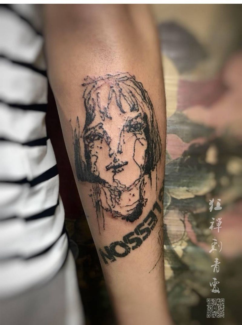 玛蒂尔纹身图片_成品手臂欧美几何原创纹身图案