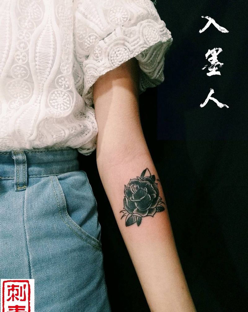玫瑰纹身图片