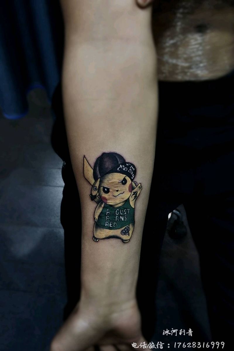 皮卡丘纹身图片