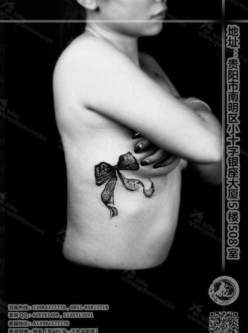 蝴蝶结纹身图片